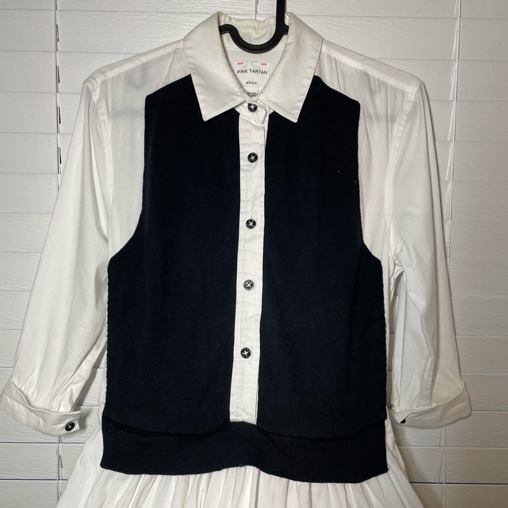 Anthropologie Pink Tartan Shirt Dress size 0 - Picture 5 of 5